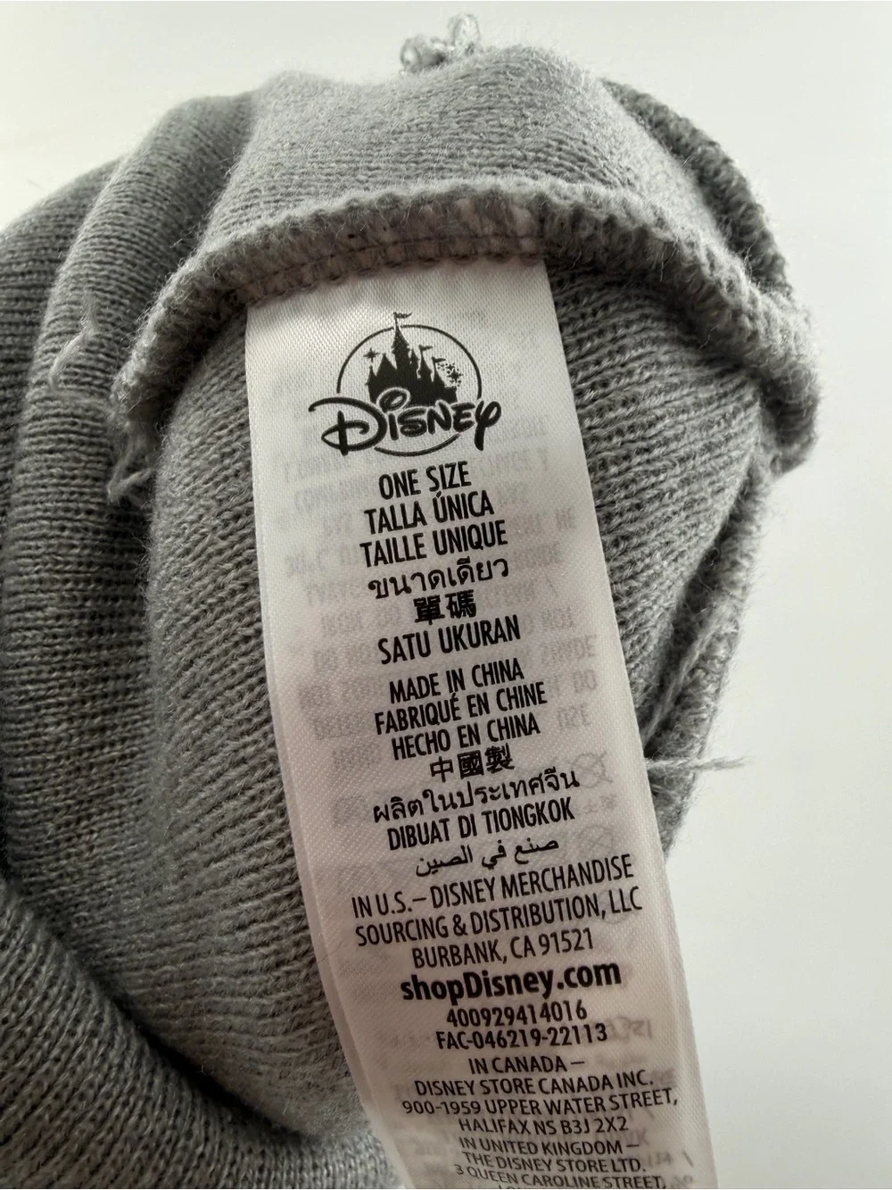Disneyland Resort Parks Unisex Beanie Grey Gray Embroidered Disney Men’s Women’s